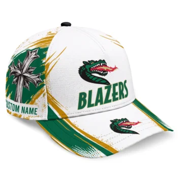 UAB Blazers Cap - Customized Grunge Cross Green White