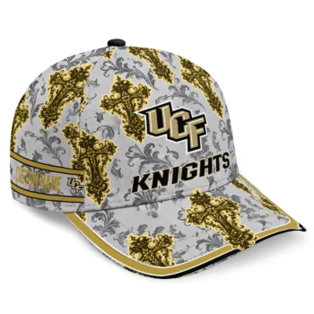 UCF Knights Cap - Personalized Damask Pattern Gold White
