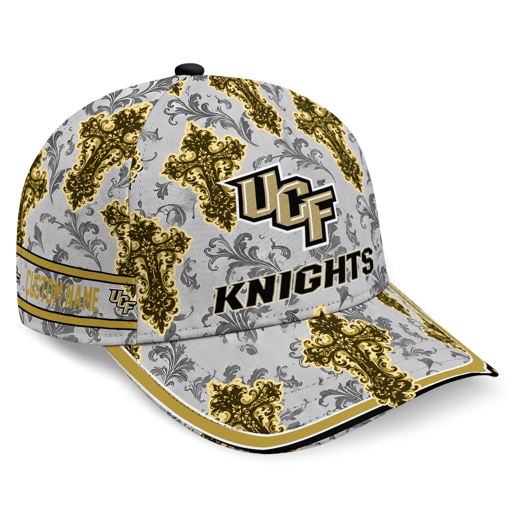 ucf-knights-cap-personalized-damask-pattern-gold-white-best-selling.webp ucf knights cap personalized damask pattern gold white best selling