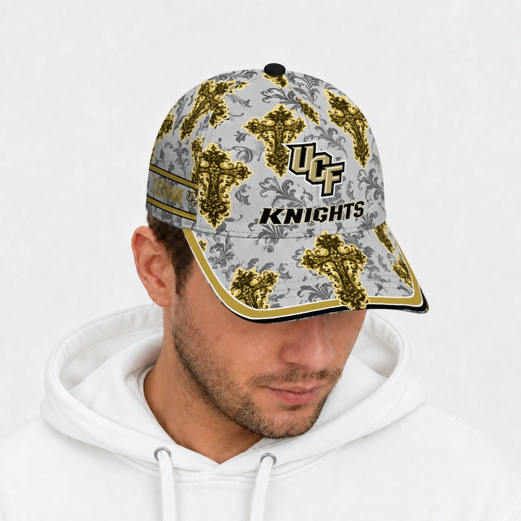 ucf-knights-cap-personalized-damask-pattern-gold-white-new-arrival.webp