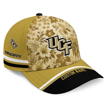 UCF Knights Cap - Personalized Tropical Floral Gold