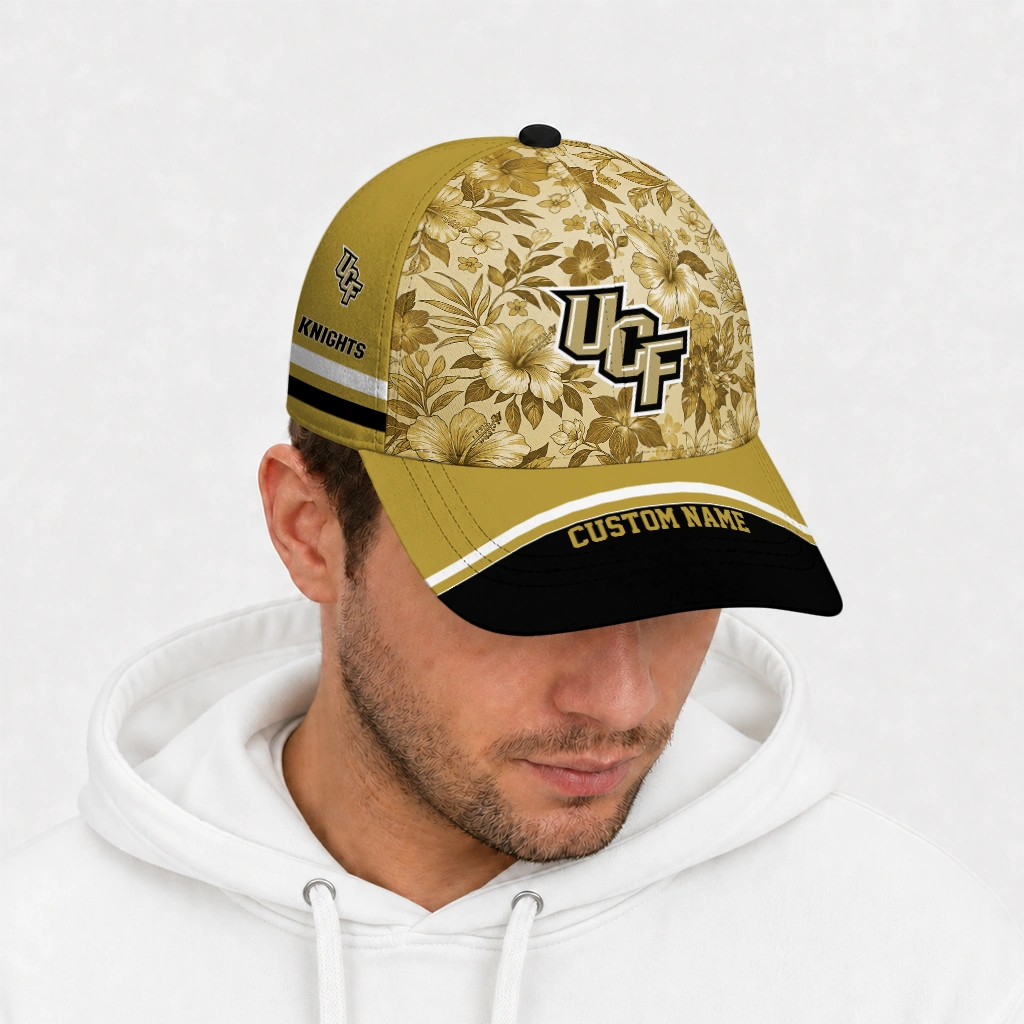 ucf-knights-cap-personalized-tropical-floral-gold-new-arrival.webp