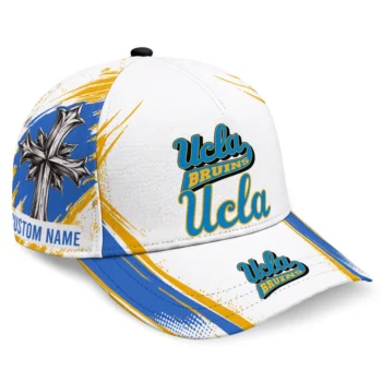 UCLA Bruins Cap - Custom Grunge Cross Blue White