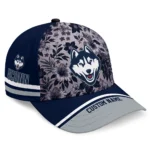 uconn-huskies-cap-personalized-tropical-floral-blue-best-selling.webp