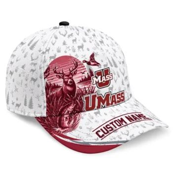 UMass Minutemen Cap - Custom Toile Pattern Red White