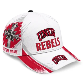 UNLV Rebels Cap - Customized Grunge Cross Red White