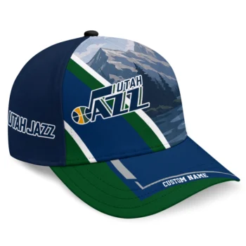 Utah Jazz Cap - Custom Diagonal Slash Navy