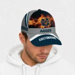 utah-state-aggies-cap-customized-blazing-fire-navy-best-selling.webp