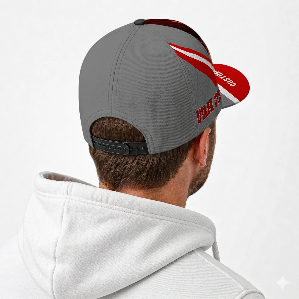 utah-utes-cap-personalized-blazing-fire-red-latest-model.webp
