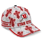 utah-utes-cap-personalized-damask-pattern-red-white-best-selling.webp