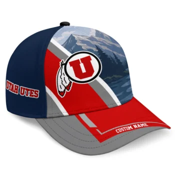 Utah Utes Cap - Personalized Diagonal Slash Red