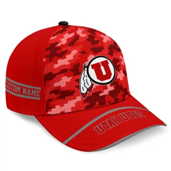 Utah Utes Cap - Personalized Pixel Camo Red