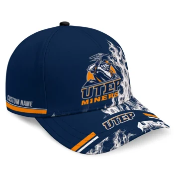 UTEP Miners Cap - Customized Smoke Flames Blue