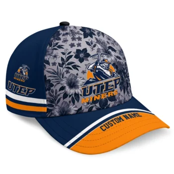 UTEP Miners Cap - Customized Tropical Floral Blue