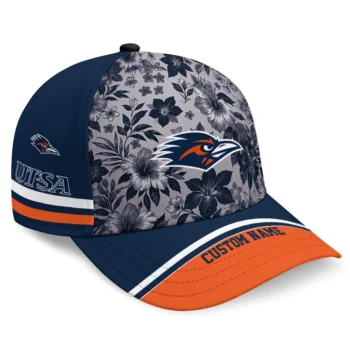 UTSA Roadrunners Cap - Custom Tropical Floral Orange