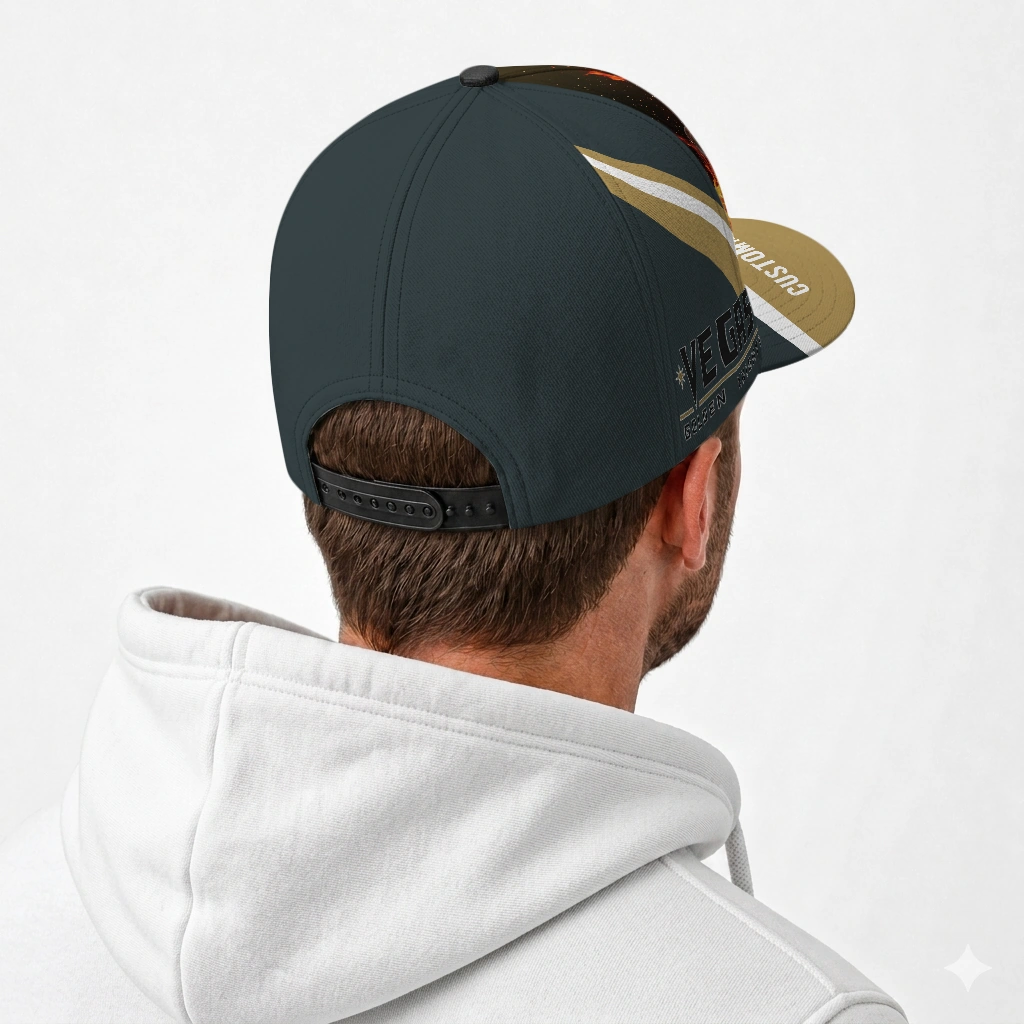 vegas-golden-knights-cap-customized-blazing-fire-tan-latest-model.webp