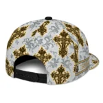 vegas-golden-knights-cap-personalized-damask-pattern-tan-white-best-selling.webp