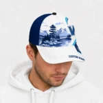 villanova-wildcats-cap-custom-flat-illustration-navy-white-best-selling.webp