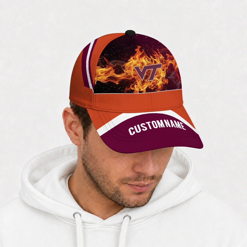 virginia-tech-hokies-cap-custom-blazing-fire-maroon-new-arrival.webp