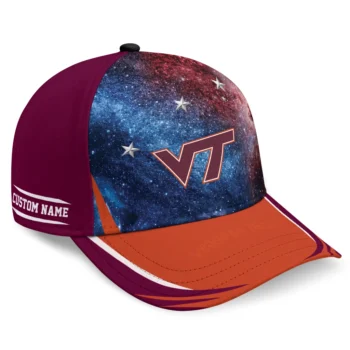 Virginia Tech Hokies Cap - Custom Galaxy Nebula Maroon