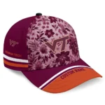 virginia-tech-hokies-cap-custom-tropical-floral-maroon-best-selling.webp