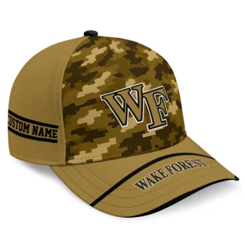 Wake Forest Demon Deacons Cap - Customized Pixel Camo Gold