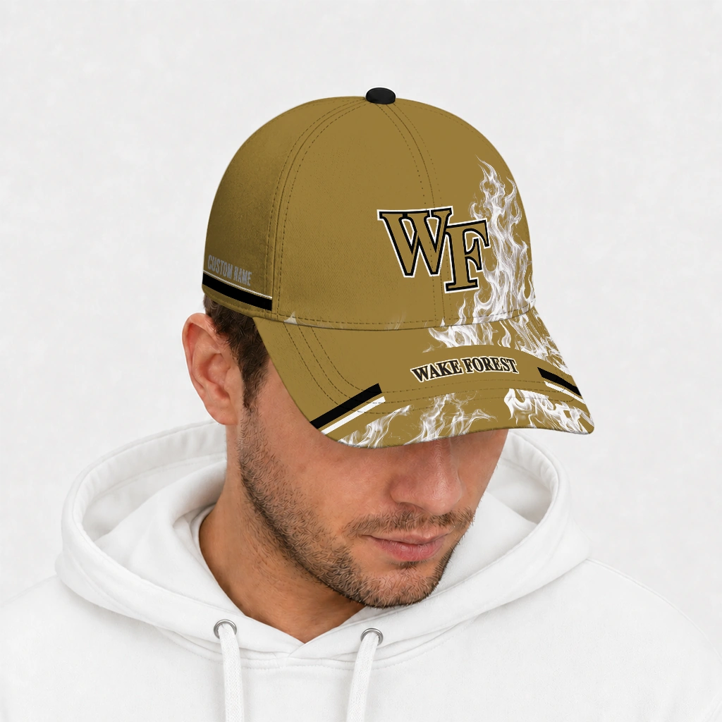 wake-forest-demon-deacons-cap-customized-smoke-flames-gold-new-arrival.webp