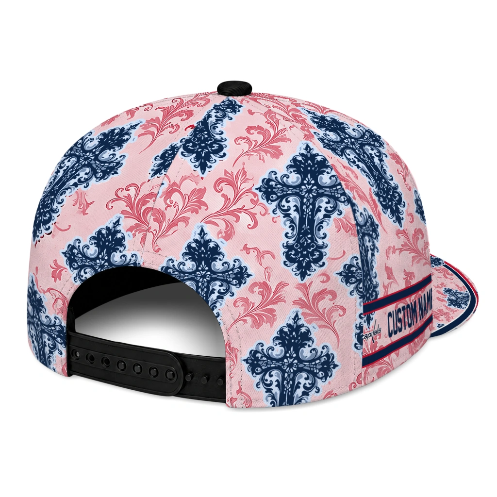 washington-capitals-cap-custom-damask-pattern-blue-white-fashion-forward.webp
