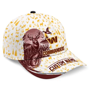 Washington Commanders Cap - Custom Toile Pattern Burgundy White