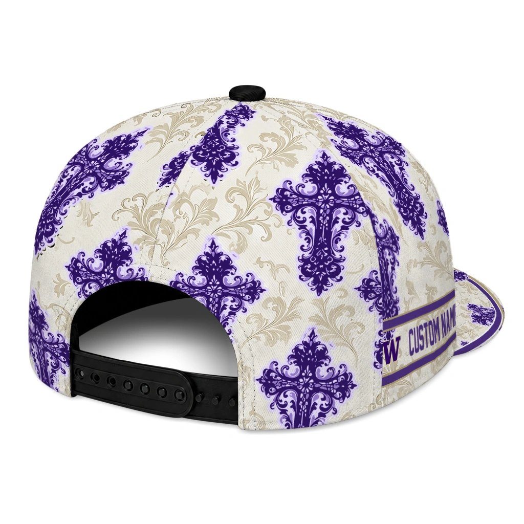 washington-huskies-cap-customized-damask-pattern-purple-white-fashion-forward.webp