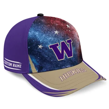 Washington Huskies Cap - Customized Galaxy Nebula Purple