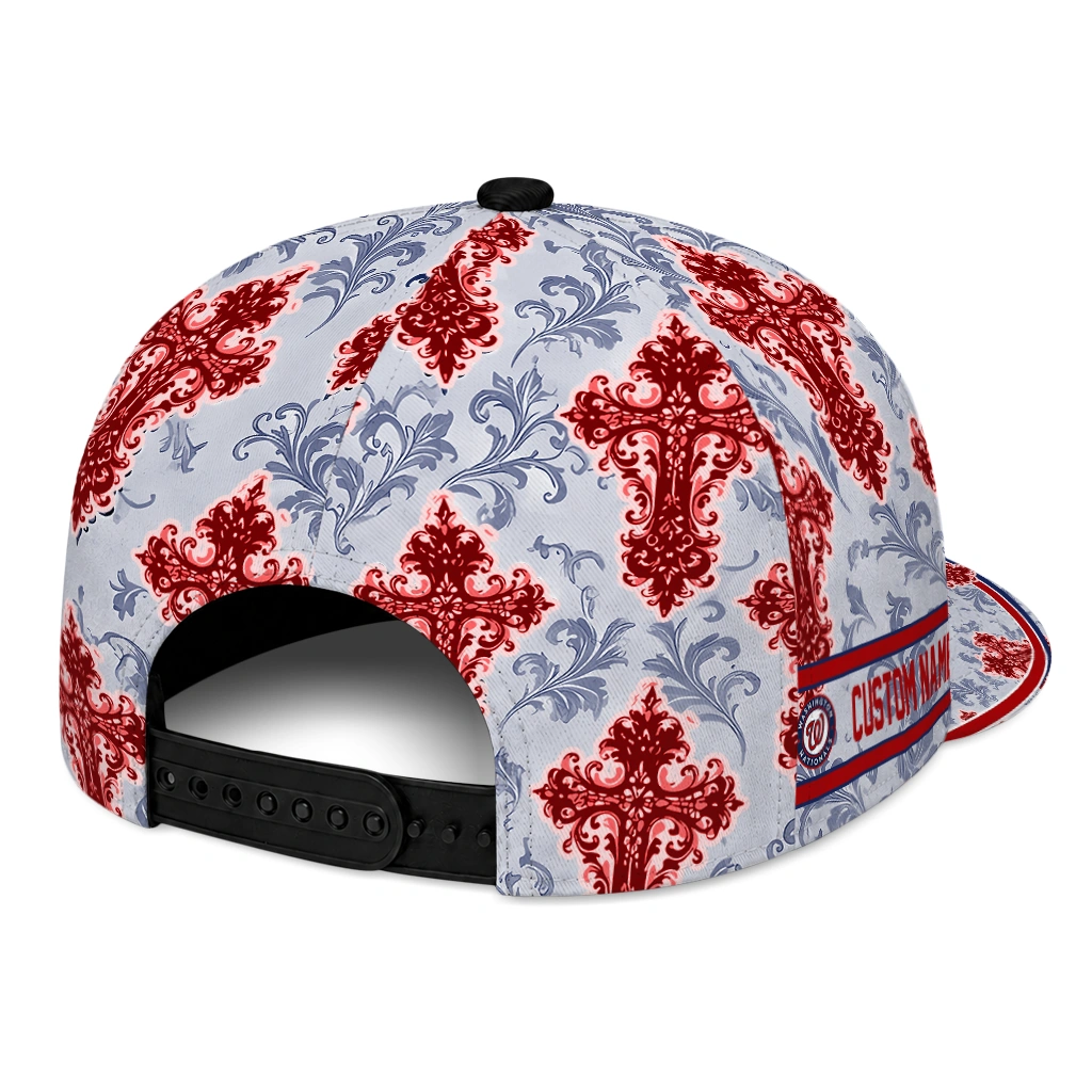 washington-nationals-cap-custom-damask-pattern-red-white-fashion-forward.webp