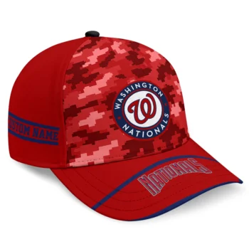 Washington Nationals Cap - Customized Pixel Camo Red