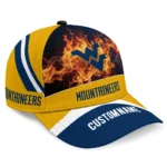 west-virginia-mountaineers-cap-personalized-blazing-fire-blue-best-selling.webp