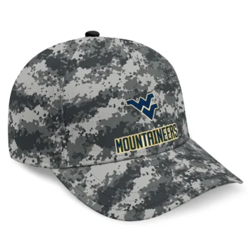 West Virginia Mountaineers Cap - Personalized Digital Camo Gray