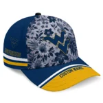 west-virginia-mountaineers-cap-personalized-tropical-floral-blue-best-selling.webp