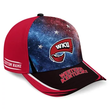 Western Kentucky Hilltoppers Cap - Customized Galaxy Nebula Red