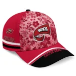 western-kentucky-hilltoppers-cap-customized-tropical-floral-red-best-selling.webp