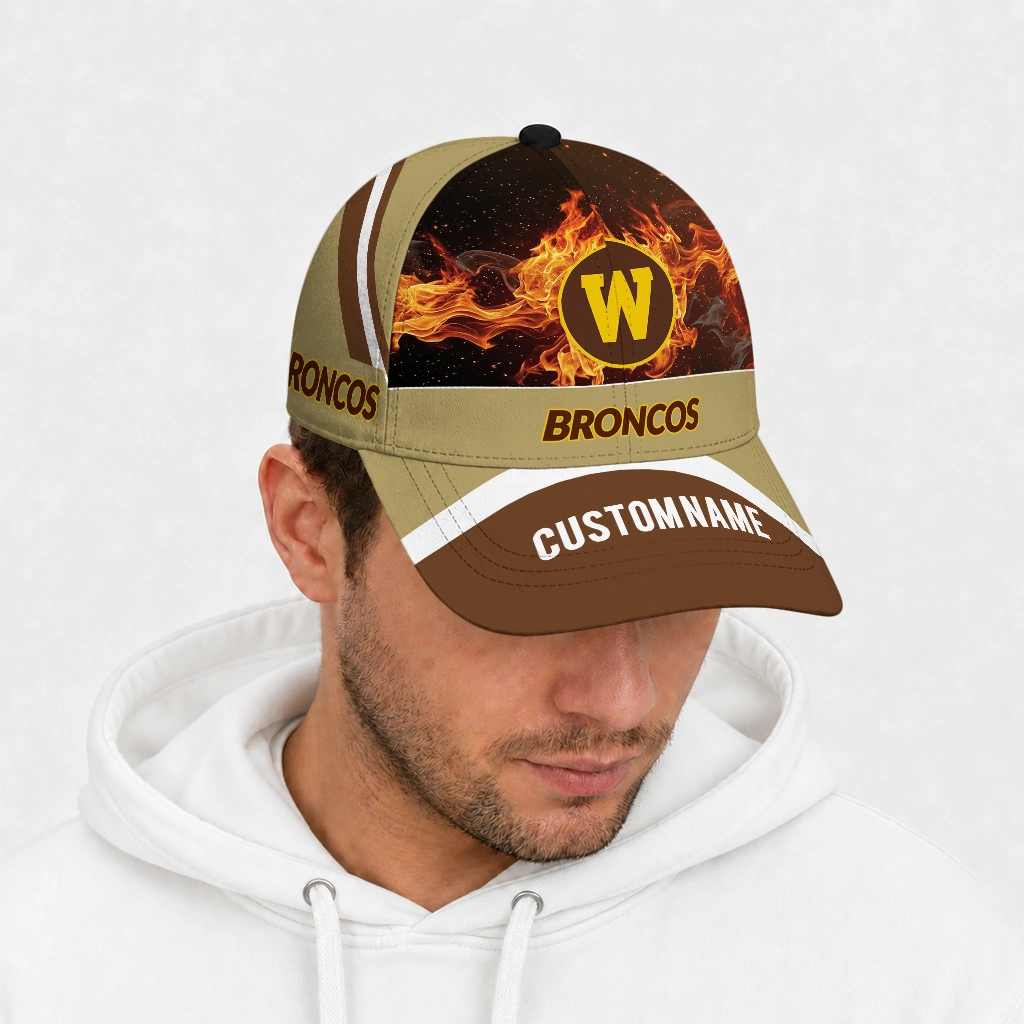 western-michigan-broncos-cap-personalized-blazing-fire-brown-new-arrival.webp
