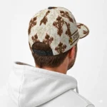 western-michigan-broncos-cap-personalized-damask-pattern-brown-white-best-selling.webp