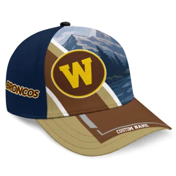 Western Michigan Broncos Cap - Personalized Diagonal Slash Brown