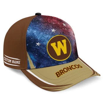 Western Michigan Broncos Cap - Personalized Galaxy Nebula Brown