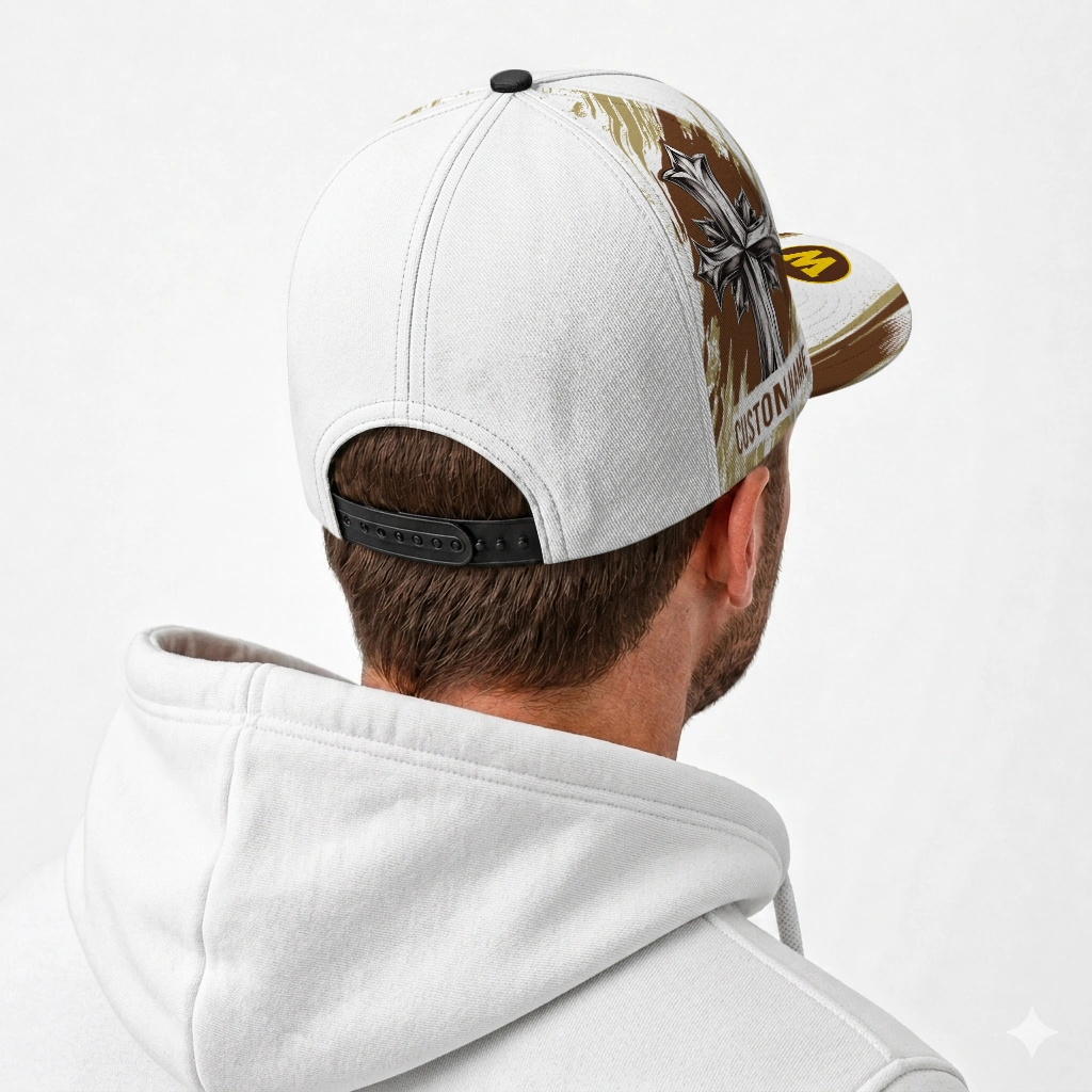 western-michigan-broncos-cap-personalized-grunge-cross-brown-white-latest-model.webp