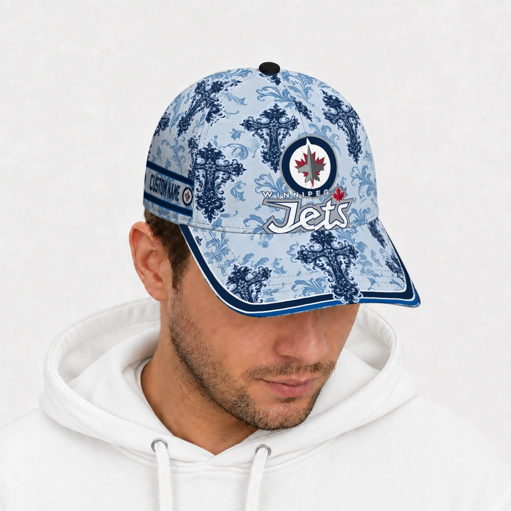 winnipeg-jets-cap-customized-damask-pattern-blue-white-new-arrival.webp