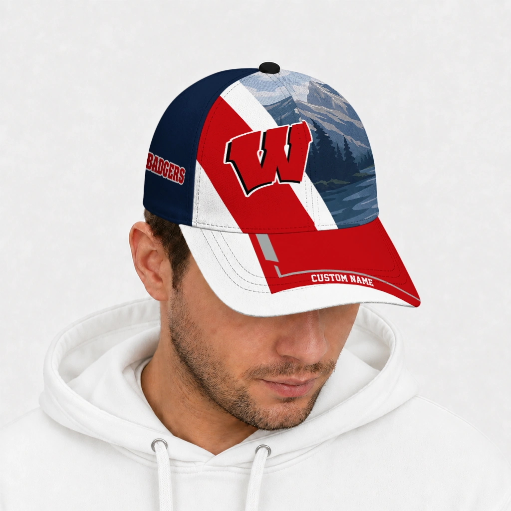 wisconsin-badgers-cap-custom-diagonal-slash-red-new-arrival.webp