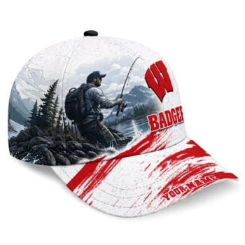 Wisconsin Badgers Cap - Custom Photo Realistic Red White