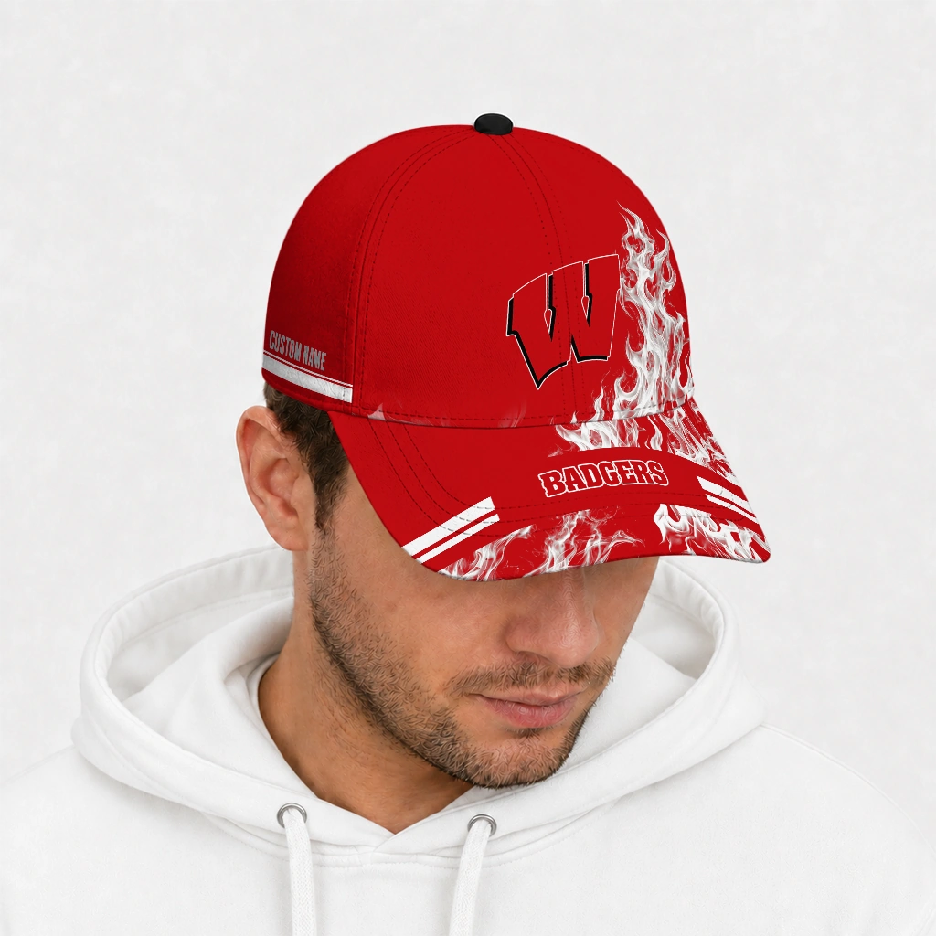 wisconsin-badgers-cap-custom-smoke-flames-red-new-arrival.webp