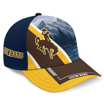 Wyoming Cowboys Cap - Custom Diagonal Slash Brown