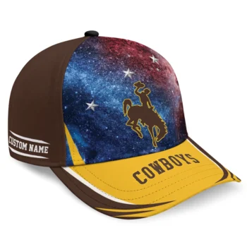 Wyoming Cowboys Cap - Custom Galaxy Nebula Brown